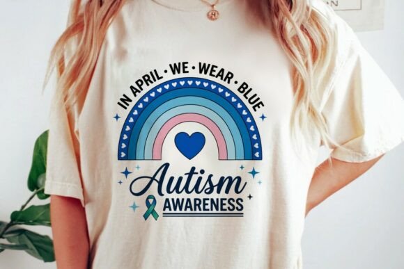 Download Autism Awareness Rainbow Blue Png - Premium Resources