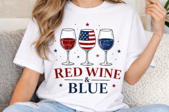 Download Red Wine &amp; Blue PNG, Wine Lover 4th July - Love Collection