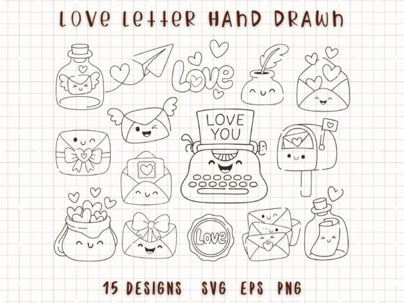 Download Love Letter Hand Drawn Valentine Doodle - Love Collection