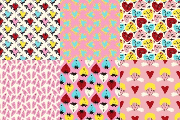 Download Love Valentine Patterns Pack - Love Collection