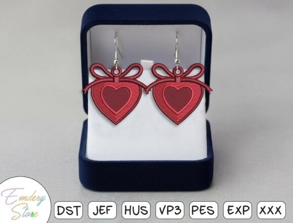 Download Romantic Love Earrings Embroidery Files - Love Collection