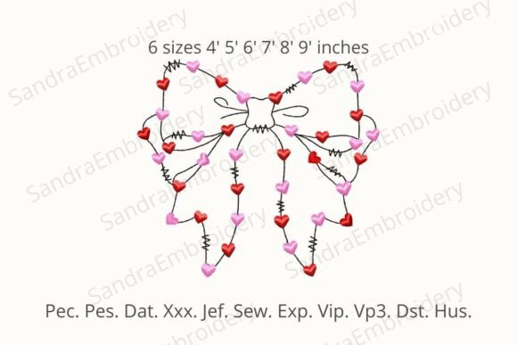 Download Valentine Love Bow Embroidery - Love Collection
