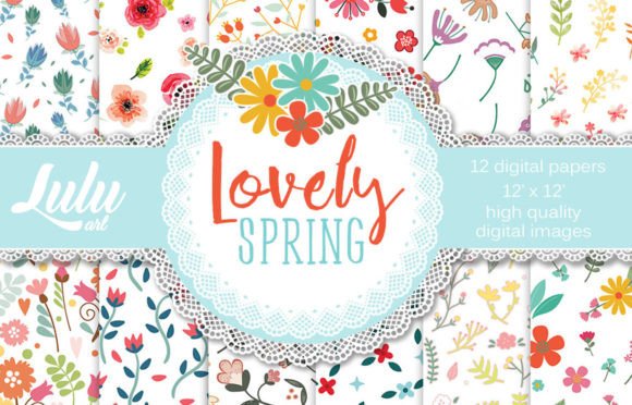 Download Lovely Spring Papers - Love Collection