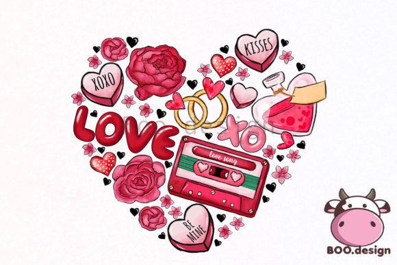 Download Love Heart Doodle Valentine PNG - Love Collection
