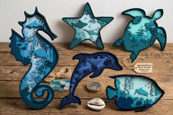 Download Ocean Animals Layered SVG Bundle - Ocean Collection